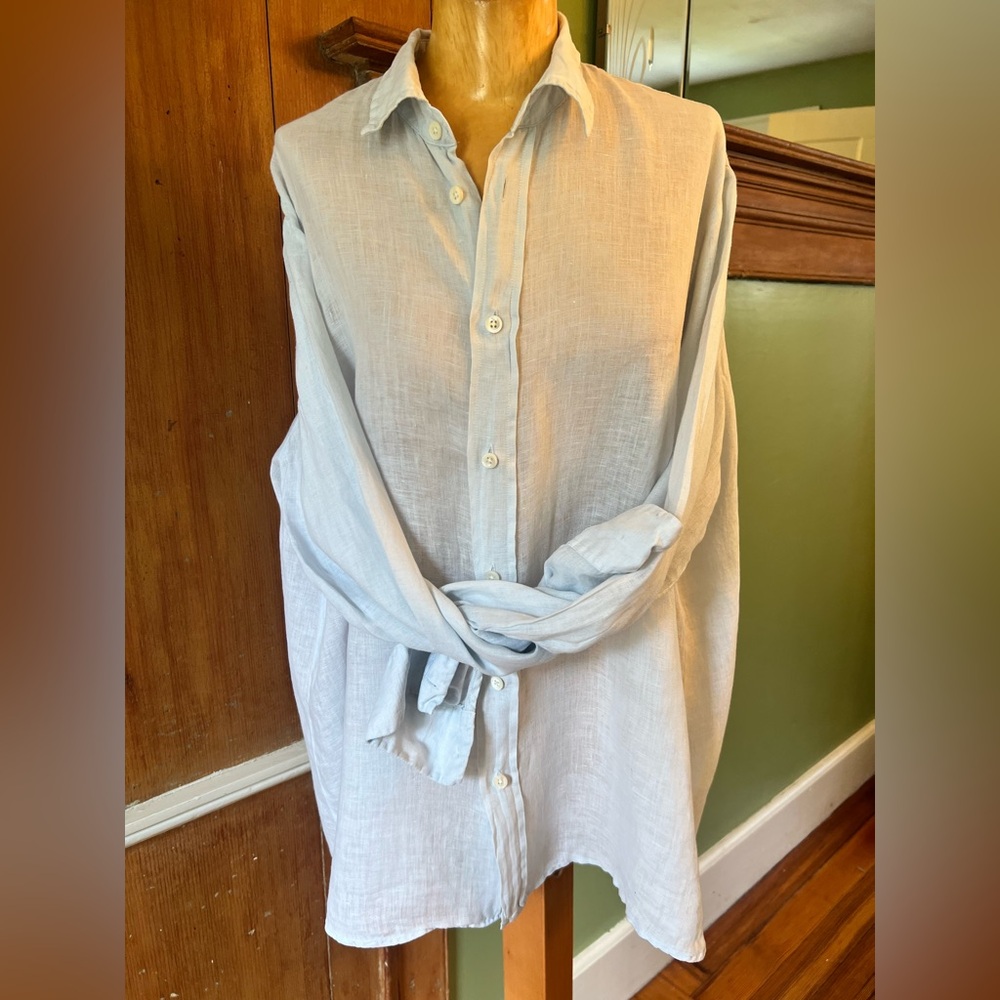 Hope Stockholm Elma Edit linen shirt geyser grey 36 S/M